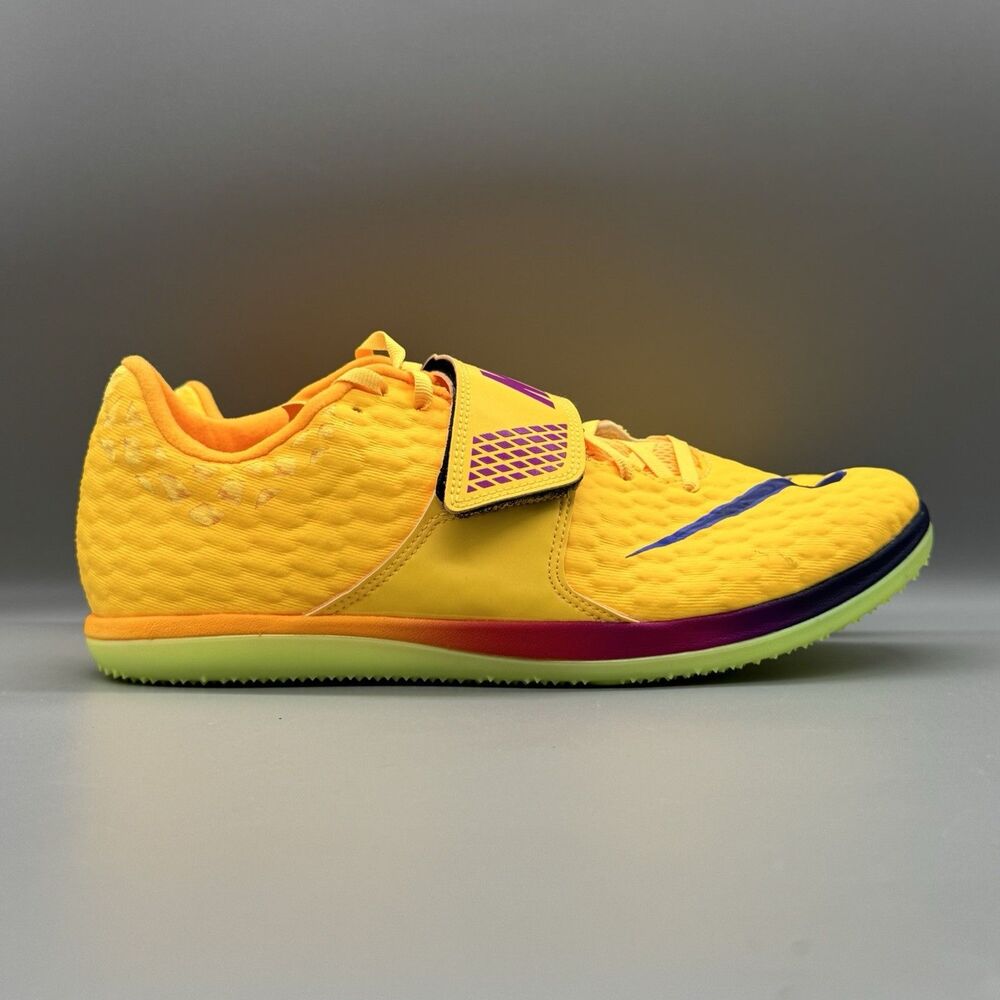 Nike High Jump Elite Track & Field Spikes Yellow FZ9636-800 Men's Size 9